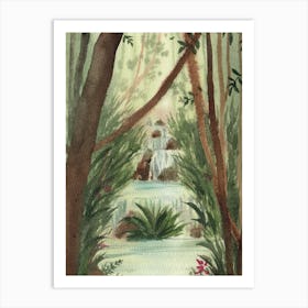 Waterfall In The Woods Art Print