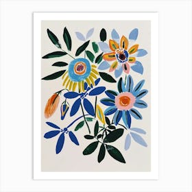 Painted Florals Passionflower 2 Art Print