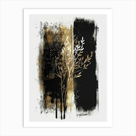 Gold And Black Canvas Print 22 Art Print