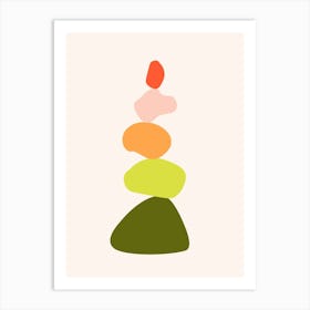 Midcentury Modern Shapes Abstract Poster 5 Art Print