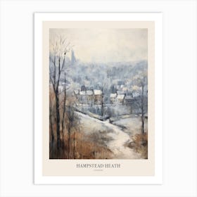 Winter City Park Poster Hampstead Heath London 3 Art Print