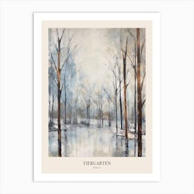 Winter City Park Poster Tiergarten Berlin 1 Art Print