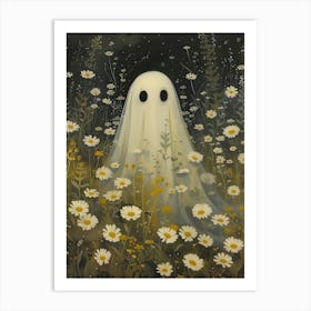 Ghost In Daisies Art Print