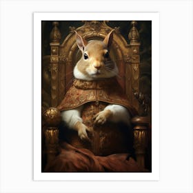 King Squirrel Art Print