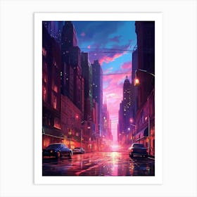 Cityscape Painting 1 Art Print