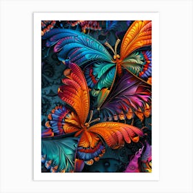 fractal butterflies Art Print