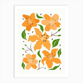 Orange Lilies Art Print