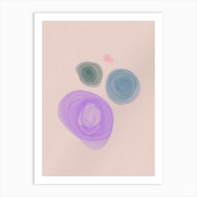 Vibrant Abstract Ink Circles – Modern Fluid Art Design Art Print