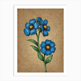 Forget Me Not 3 Art Print