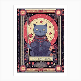 The Empress Cute Cat Tarot Card Art Print