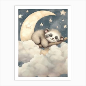 Sleeping Baby Raccoon 2 Art Print