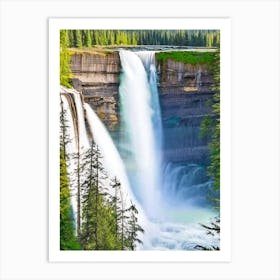 Sunwapta Falls, Canada Majestic, Beautiful & Classic (1) Art Print