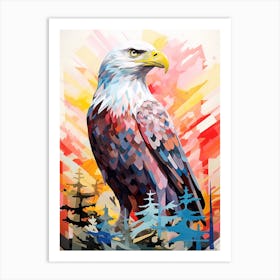 Bird Painting Collage Eagle 2 Art Print