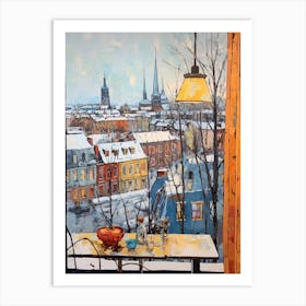 Winter Cityscape Berlin Germany 1 Art Print