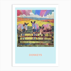 Donkeys Collage Poster 2 Art Print