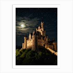 Castle At Night 6 Art Print