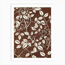 Leaf Pattern From Bijutsu Sekai, Watanabe Seitei Art Print