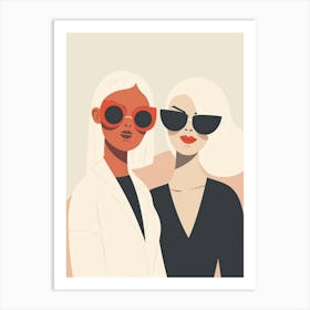 Two Women In Sunglasses 9 Art Print