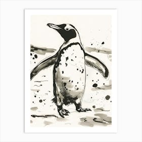 King Penguin Waddling 1 Art Print