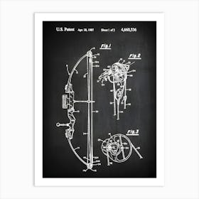 Archery Bow, Archery Gift, Archery Patent, Archery Print, Archery Poster, Archery Wall Decor, Archery Blueprint, Bow Arrow, Hunting,Hh5361 Art Print