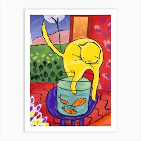 MATISSE | CHAT AUX POISSONS ROUGES Art Print