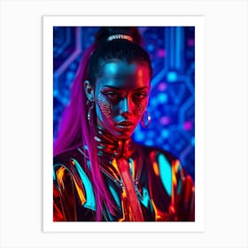 Neon Girl 1 Art Print