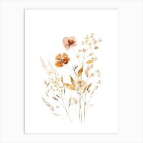 Watercolor Flowers 14 Art Print