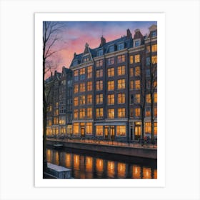 Amsterdam At Dusk 1 Art Print