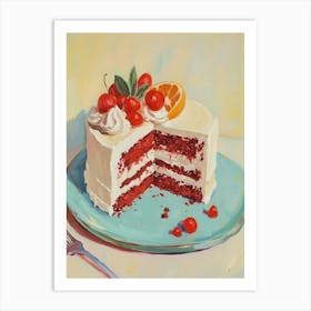 Red Velvet Cake Art Print