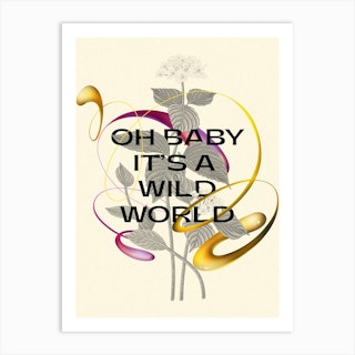 Oh Baby It'S A Wild World Flowers 3d Art Print