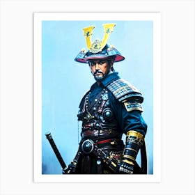 Samurai Warrior Portrait Art Print