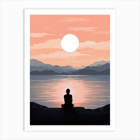 Meditation At Sunset, Loneliness Art Print