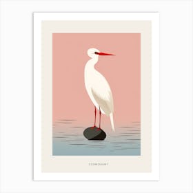 Minimalist Cormorant 1 Bird Poster Art Print