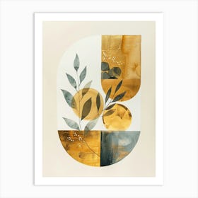 Abstract Gold Leaf 1 Art Print