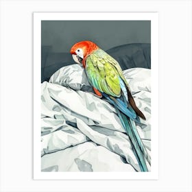 Parrot bird animal illustration art Art Print