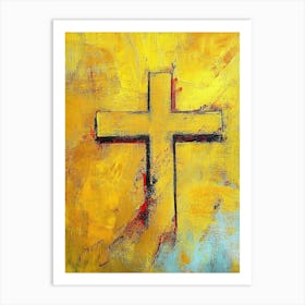 Cross Painting Art Print