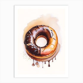 Coffee Flavored Donut Cute Neon 2 Art Print