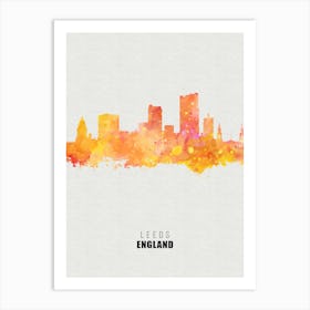 Leeds England City watercolor Art Print