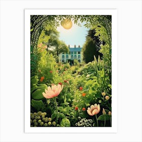 Giverny Gardens France Henri Rousseau Style 3 Art Print