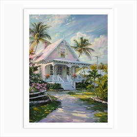 Key West Cottage 1 Art Print