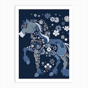 Snowflake Horse 1 Art Print