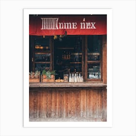 Dinner Abstract Store Blank Rustic Wooden Eatery Product People Banner Decoration Shelf (1) 2 Art Print