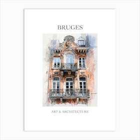 Bruges Travel And Architecture Poster 1 Art Print