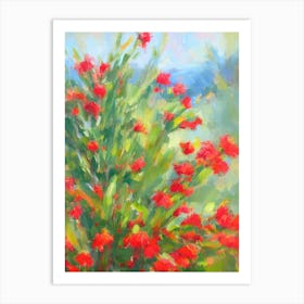 Bottlebrush Plant 2 Impressionist Painting Art Print