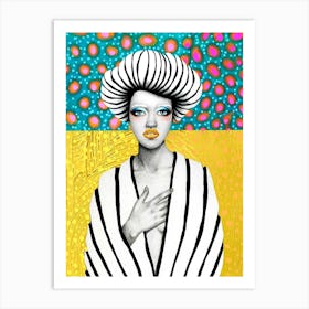 Woman - fashion - colors - photo montage Art Print