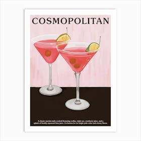 Cosmopolitan Cocktail Pink Kitchen Art Art Print