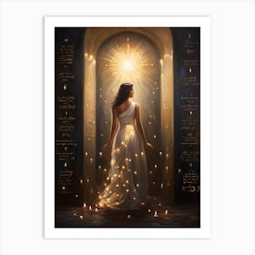 Woman Of Light Art Print