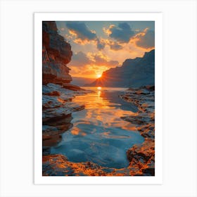 Sunset In The Grand Canyon Art Print