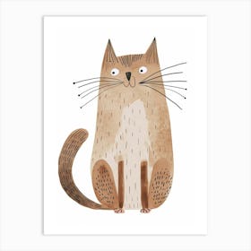 Munchkin Cat Clipart Illustration 4 Art Print