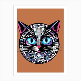 Mosaic Cat Art Print